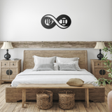 Personalized_Zodiac_Infinity_Metal_Sign_Black_Farmhouse_Bedroom_Mockup.png