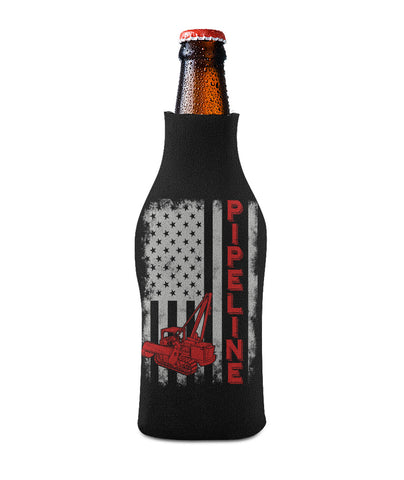 Pipeline US Flag Sideboom Bottle Sleeve