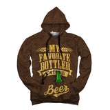 My Favorite Bottled Water is BEER - Front Pocket Hoodies with Beer Opener