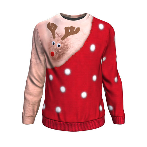 Light Skin Rudolph Ugly XMAS Sweatshirt