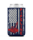 Pipeline US Flag Sideboom Can Sleeve
