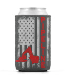 Pipeline US Flag Excavator Can Sleeve