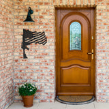 AR15 Waving American Flag Metal Wall Art