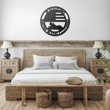 American Flag Road Glide Metal Wall Art