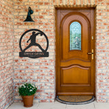 Baseball Pitcher Metal Wall Art