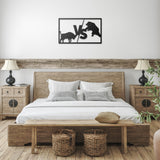 Bull vs Bear Metal Wall Art
