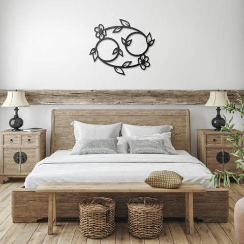 Cancer Floral Metal Wall Art