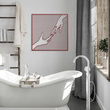 Couple Hands Line Metal Wall Art