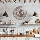 Crescent Moon Witch Metal Art