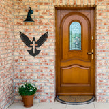 Cross Pigeon Peace Metal Wall Art