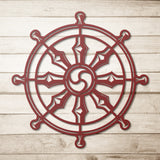 Dharma Chakra Metal Wall Art