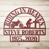 Dirt Biker Memorial Metal Wall Art