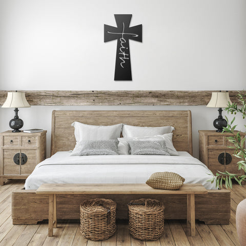 Faith Cross Metal Wall Art