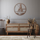 Fishing Boy Metal Wall Art
