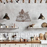 Floral Book Metal Wall Art