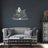 Floral Book Metal Wall Art