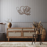 Floral Stethoscope Metal Wall Art