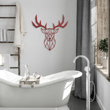 Geometric Deer Metal Wall Art
