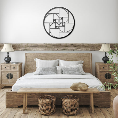 Golden Ratio Fibonacci Spiral Metal Art