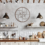 Golden Ratio Fibonacci Spiral Metal Art