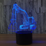 EXCAVATOR 3D Lamp with 7 Changeable Colors [FREE SHIPPING]