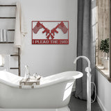 I Plead The 2nd AR Flag Metal Wall Art