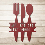 Kitchen Utensils Metal Art