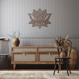 Lotus Floral Mandala Metal Wall Art