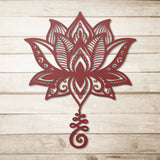Lotus Unalome Metal Wall Art