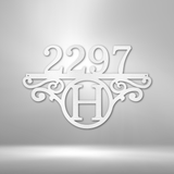 Initial Address Monogram - Steel Sign