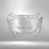 Car Garage Monogram - Steel Sign
