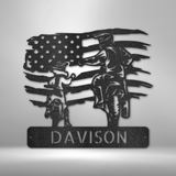 American Motocross Family Monogram - Steel Sign