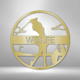 Female Golfer Monogram - Steel Sign