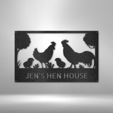Hen House Monogram - Steel Sign