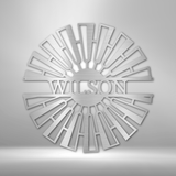Fancy Windmill Monogram - Steel Sign