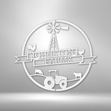 Farm Banner Monogram - Steel Sign