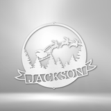 Santa\'s Journey Monogram - Steel Sign