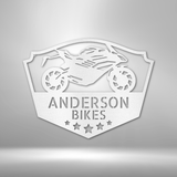 Vine Monogram - Steel Sign