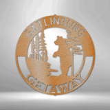 Lone Bear Monogram - Steel sign