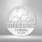 Tow Truck Monogram - Steel Sign