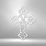 Initial Cross Monogram - Steel Sign