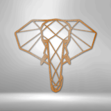Geometric Elephant - Steel Sign