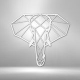 Geometric Elephant - Steel Sign