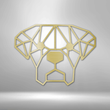Geometric Dog - Steel Sign