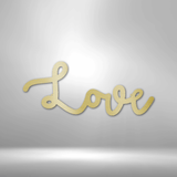 Love Script - Steel Sign