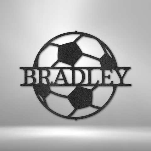 Soccer Monogram - Steel Sign