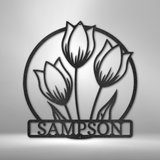 Wild Tulip Monogram - Steel Sign
