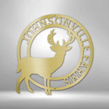 Stag Monogram - Steel Sign