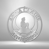 Mermaid 2 Monogram - Steel Sign