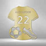 Soccer Jersey Monogram - Steel Sign